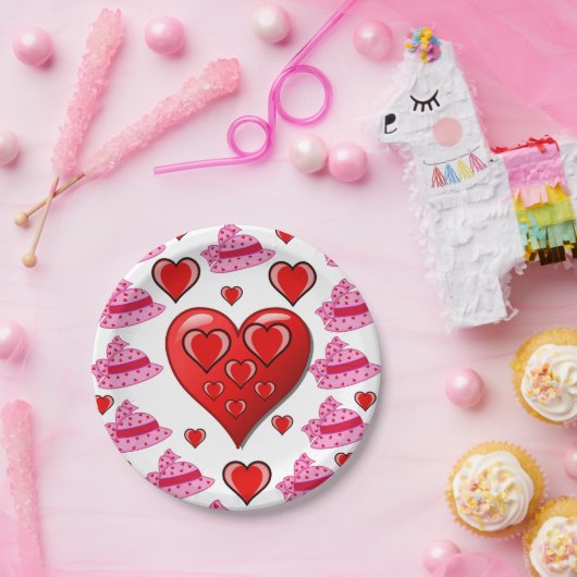 Assiettes En Carton Plaques de papier Saint-Valentin (Fête)