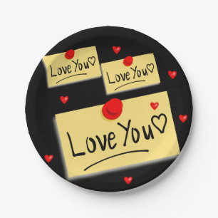 Assiettes En Carton Plaques de papier Saint-Valentin
