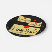 Assiettes En Carton Plaques de papier Saint-Valentin (Angle)