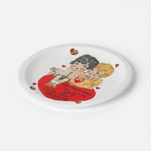 Assiettes En Carton Plaques de papier Saint-Valentin (Angle)