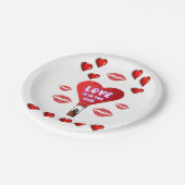 Assiettes En Carton Plaques de papier Saint-Valentin (Angle)