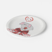 Assiettes En Carton Plaques de papier Saint Valentin Eléphant (Angle)