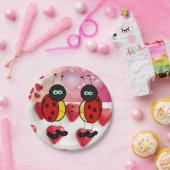 Assiettes En Carton Plaques de papier Saint Valentin, Ladybug (Fête)