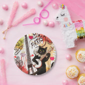 Assiettes En Carton Plaques de papier Saint Valentin, Paris France (Fête)