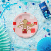 Assiettes En Carton Plaques de papier Saint Valentin, Singe (Fête)