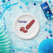 Assiettes En Carton Plaques de papier saucisson (Fête)