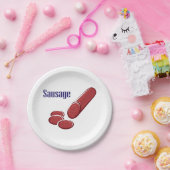 Assiettes En Carton Plaques de papier saucisson (Fête)