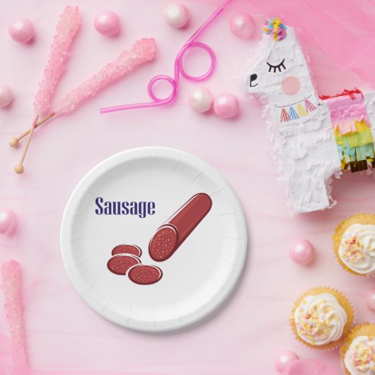 Assiettes En Carton Plaques de papier saucisson (Fête)