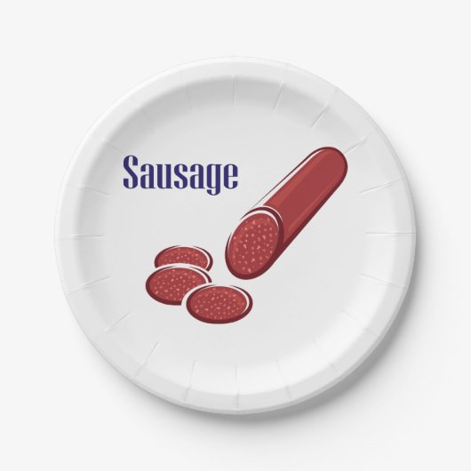 Assiettes En Carton Plaques de papier saucisson (Devant)