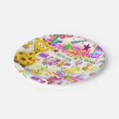 Assiettes En Carton Plaques de papier sauvages un premier anniversaire (Angle)