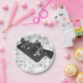 Assiettes En Carton Plaques de papier schéma de clé radio de code Mors (Fête)