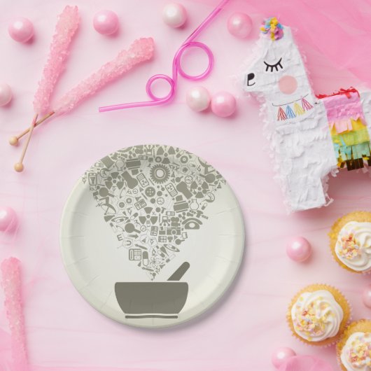 Assiettes En Carton Plaques de papier Science Objects (Fête)