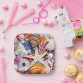 Assiettes En Carton Plaques de papier Seashell (Fête)