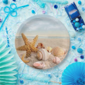 Assiettes En Carton Plaques de papier Seashell (Fête)