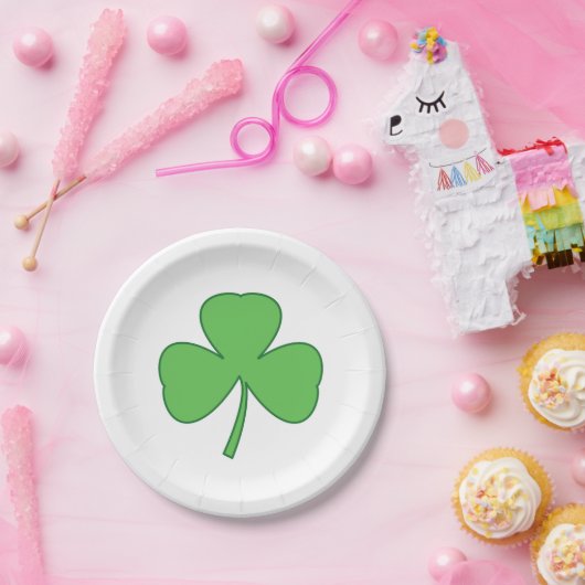 Assiettes En Carton Plaques de papier shamrock (Fête)