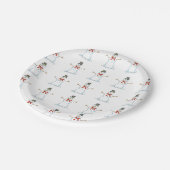 Assiettes En Carton Plaques de papier Snowman (Angle)