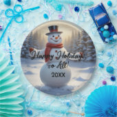 Assiettes En Carton Plaques de papier Snowman HAMbyWG (Fête)