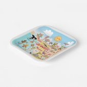 Assiettes En Carton Plaques de papier SoCal mignonnes (Angulaire)