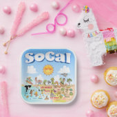 Assiettes En Carton Plaques de papier SoCal mignonnes (Fête)