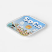 Assiettes En Carton Plaques de papier SoCal mignonnes (Angulaire)