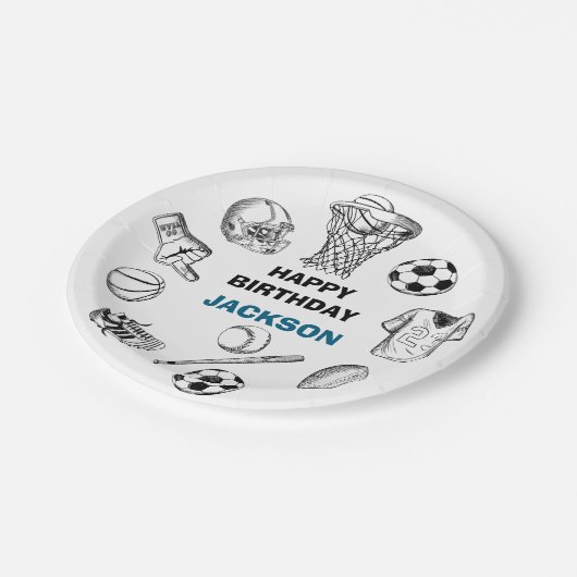 Assiettes En Carton Plaques de papier sport (Angle)