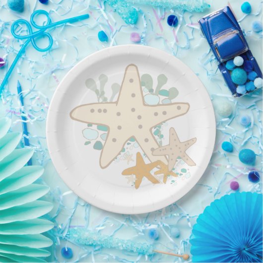 Assiettes En Carton Plaques de papier Starfish (Fête)