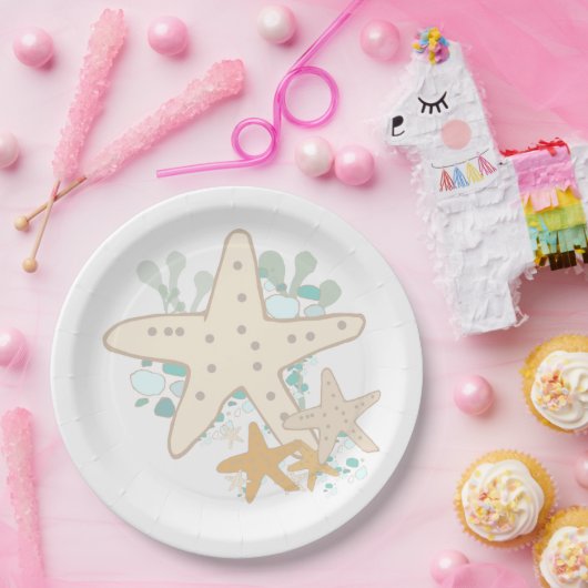 Assiettes En Carton Plaques de papier Starfish (Fête)
