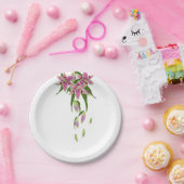 Assiettes En Carton Plaques de papier Stargazer Lily (Fête)