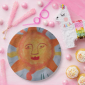 Assiettes En Carton Plaques de papier Sun Fiery (Fête)