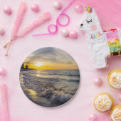 Assiettes En Carton Plaques de papier Sunrise Pensacola Splashant Wave (Fête)