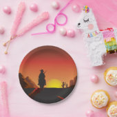 Assiettes En Carton Plaques de papier Sunset Cowboy (Fête)