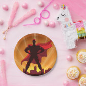 Assiettes En Carton Plaques de papier Superhero (Fête)
