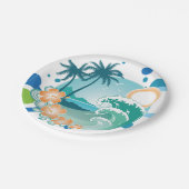 Assiettes En Carton Plaques de papier Surf de l'île (Angle)