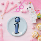 Assiettes En Carton Plaques de papier Symbole d'information (Fête)