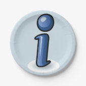 Assiettes En Carton Plaques de papier Symbole d'information (Devant)