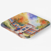 ASSIETTES EN CARTON PLAQUES DE PAPIER TEMPS DE FÊTE (Angulaire)