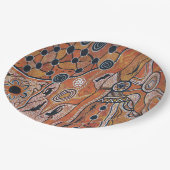 Assiettes En Carton Plaques de papier Terre Tribal 9" (Angle)