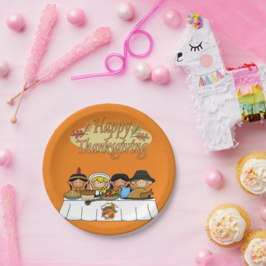 Assiettes En Carton Plaques de papier Thanksgiving (Fête)