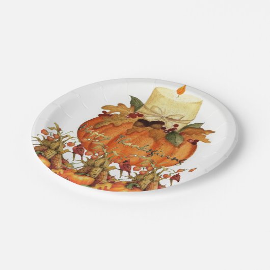 Assiettes En Carton Plaques de papier Thanksgiving (Angle)