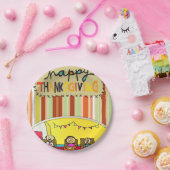 Assiettes En Carton Plaques de papier Thanksgiving (Fête)