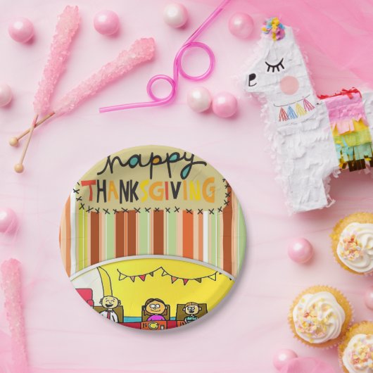 Assiettes En Carton Plaques de papier Thanksgiving (Fête)