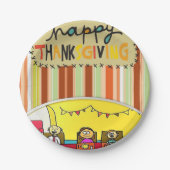 Assiettes En Carton Plaques de papier Thanksgiving (Devant)