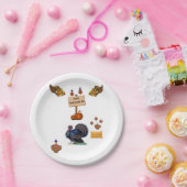 Assiettes En Carton Plaques de papier Thanksgiving (Fête)