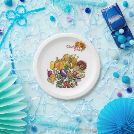 Assiettes En Carton Plaques de papier Thanksgiving (Fête)