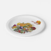 Assiettes En Carton Plaques de papier Thanksgiving (Angle)