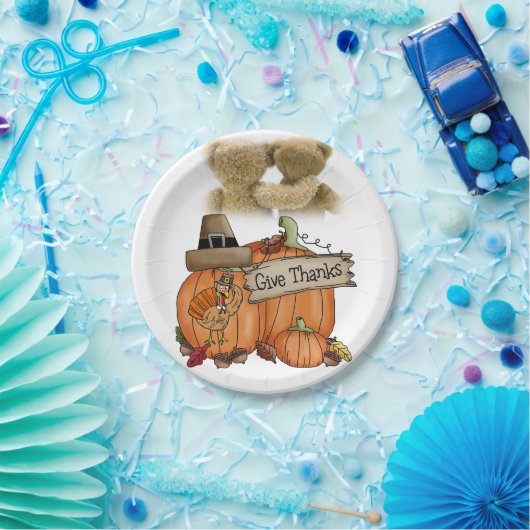 Assiettes En Carton Plaques de papier Thanksgiving (Fête)