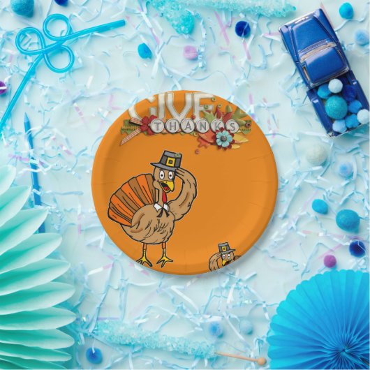 Assiettes En Carton Plaques de papier Thanksgiving (Fête)