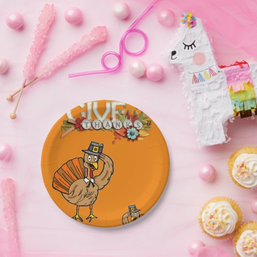 Assiettes En Carton Plaques de papier Thanksgiving (Fête)