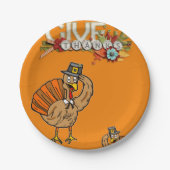 Assiettes En Carton Plaques de papier Thanksgiving (Devant)