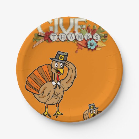 Assiettes En Carton Plaques de papier Thanksgiving (Devant)
